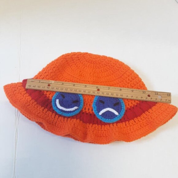 Handmade Crochet  Ace Styles Anime Cosplay Bucket Hat New main image 5